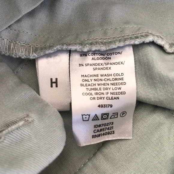 LOFT Riviera baby blue scalloped hem chino shorts - Picture 6 of 7